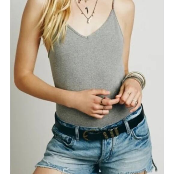 NWOT Free People Smooth Pull On Bodysuit Cami M/L Medium Large Spaghetti Strap - Picture 6 of 7